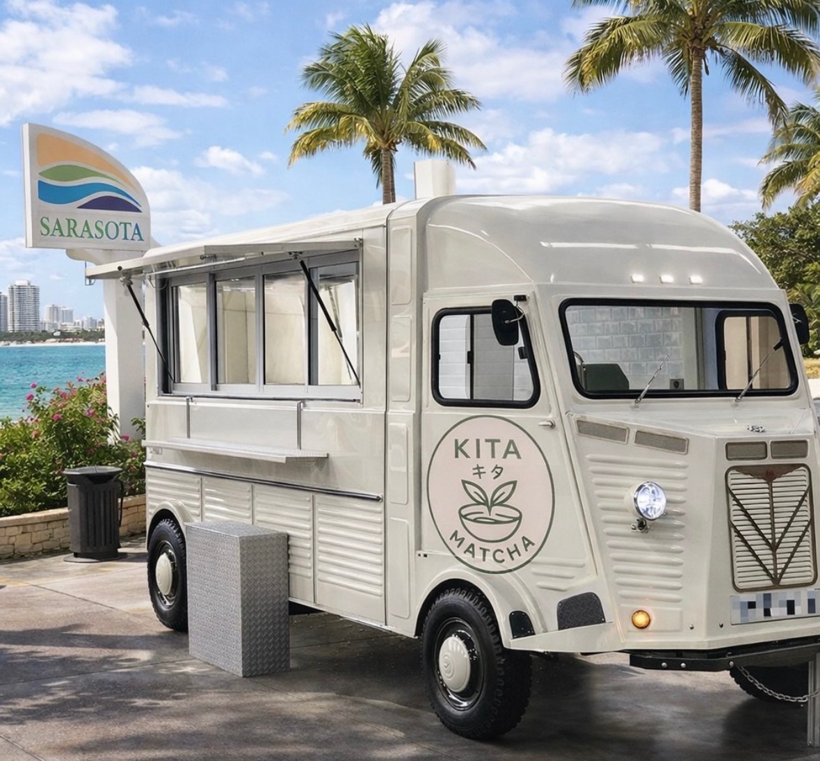 The Kita Matcha truck at a Sarasota farmers market